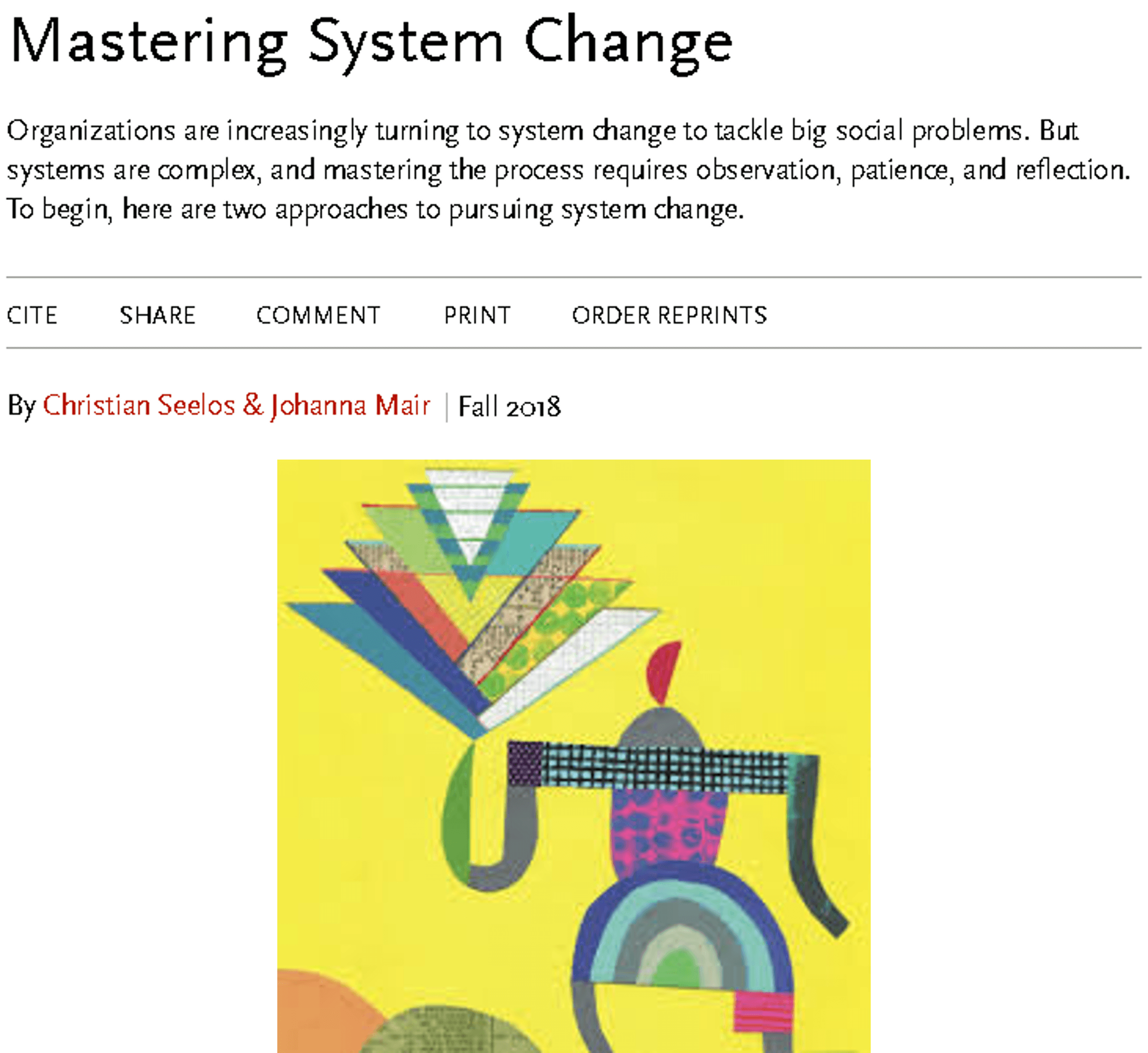 Mastering System Change
