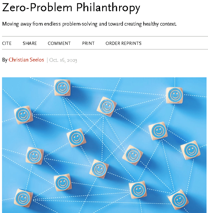 Zero-Problem Philanthropy